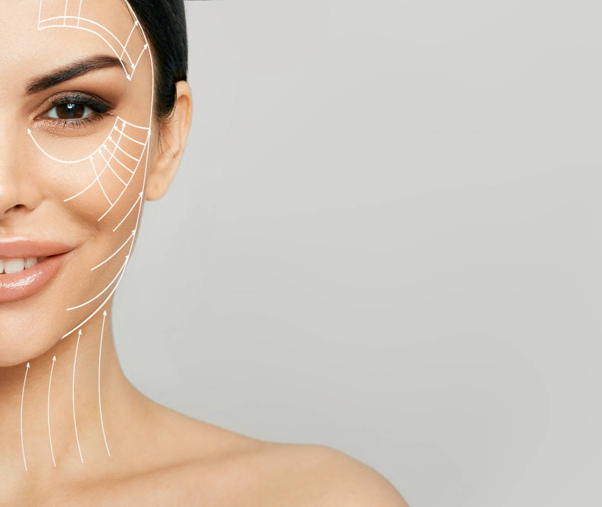 The image shows the different alterations that can be made to a person's face and helps to answer the question, "Are a cheek lift and a midface lift different ?".